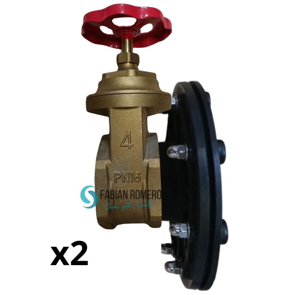 2 Válvulas guillotina DN50